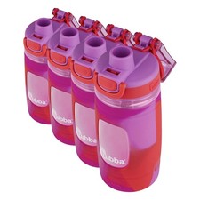 Bubba Flo Kids Water Bottle 16oz Silicone Sleeve Watermelon Wild Berry 4-Pack