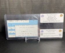 Tie Domi V.S Stu Grimson Fight Ticket Stub Chicago V.S Jets Chelios Goal Belfour
