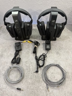 Sennheiser 2-HDR 175 RF Wireless Headphone & System Stand TR 175 & TR 165 +Cable