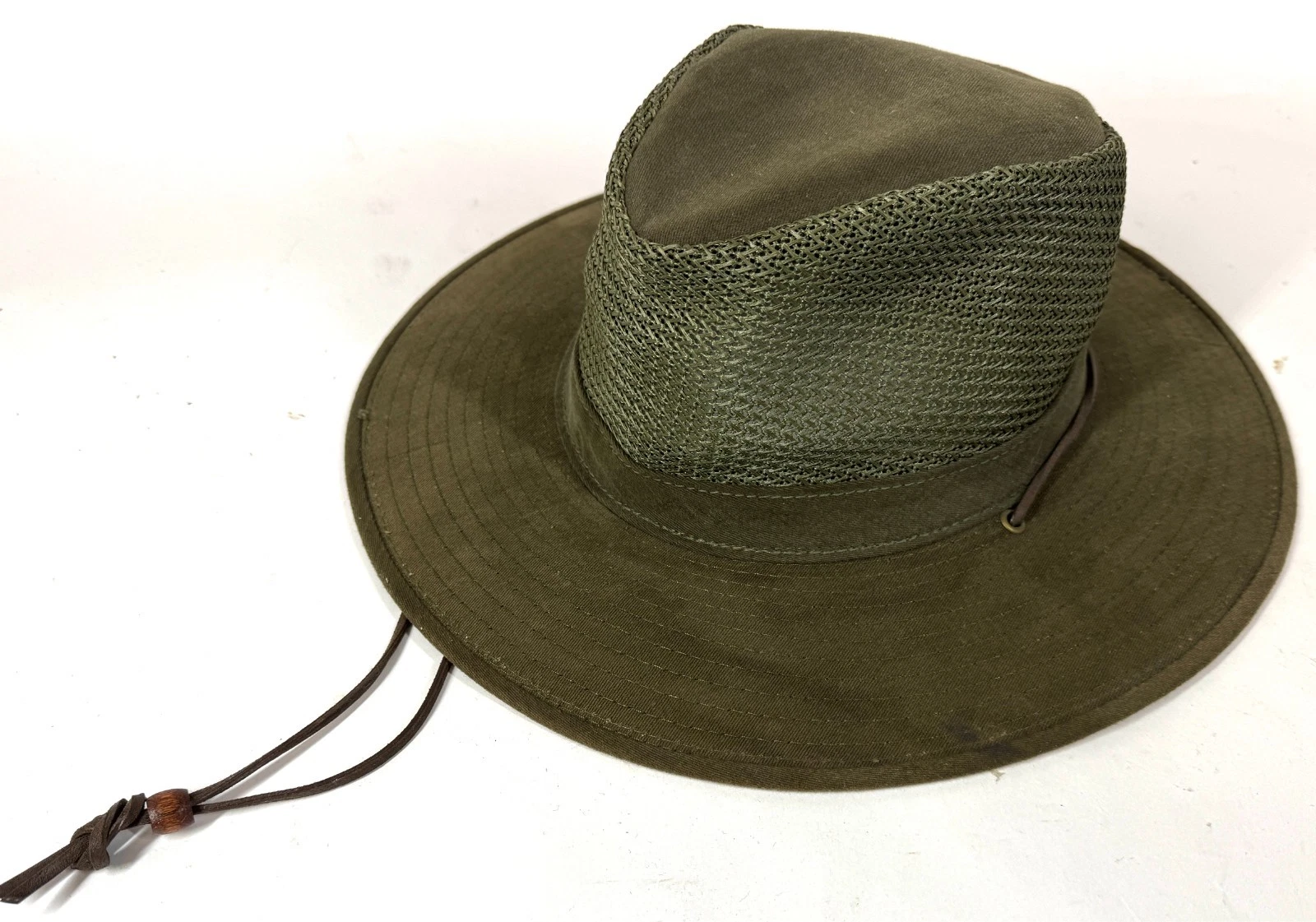 Henschel Hat Green Aussie Breezer Breathable Mesh Outdoor Sun Hat L 7 3/8