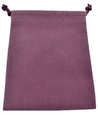 Chessex Large Purple Dice Bag Suede Cloth Drawstring Storage Pouch Velour rpg