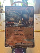Pokémon TCG Prismatic Evolutions Stamped Lucario EX Jumbo Card