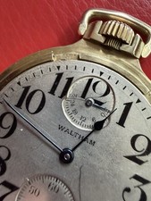 1915 Waltham Up/Down Wind Indicator 16S 21J Crescent St Pocket Watch Metal Dial