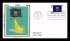 US COVER COLORANO SILK FIRST DAY OF ISSUE IDAHO STATE FLAG