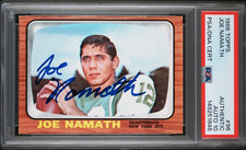 1966 Topps Joe Namath Signed Football Card #96 PSA/DNA 10 Auto Certified HOF