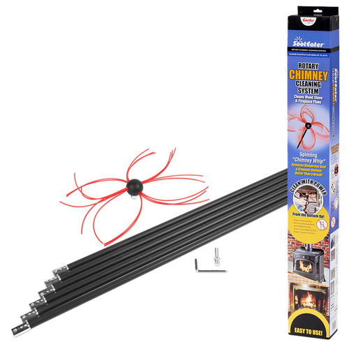 SootEater Rotary Chimney Cleaning System - RCH205-B Chimney Sweep Kit, Cleans...