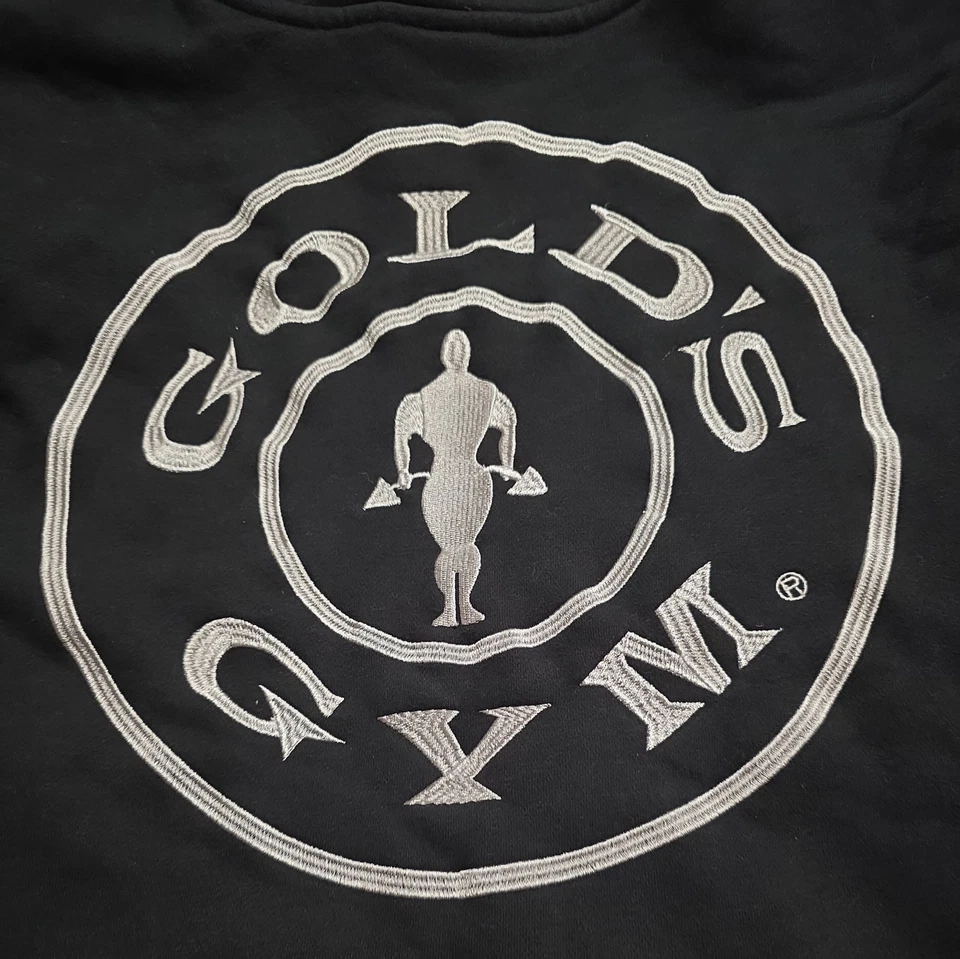 Sudadera con Capucha Vintage Golds Gym Para Hombre’s S Pullover Ligero Músculo Negro Foto 4 de 4