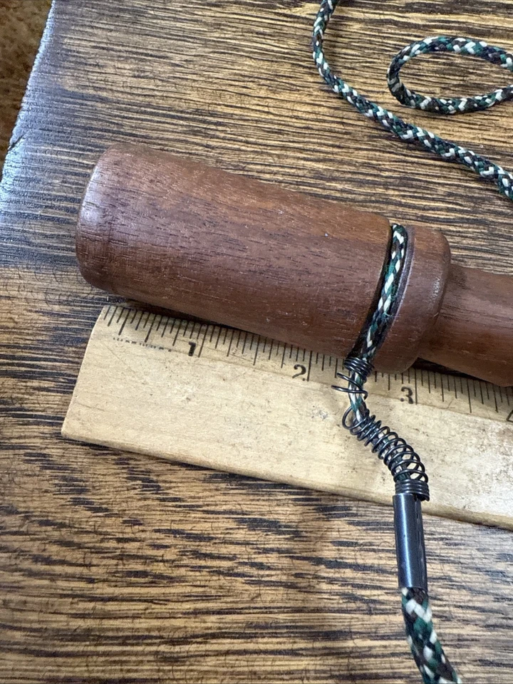 Vintage Wood Predator Squirrel Call Hunting Walnut With Lanyard - Image 4 of 4