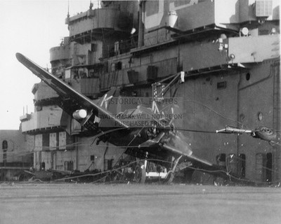 CURTISS SB2C-5 HELLDIVER CRASH USS KEARSARGE 1948 8X10 PHOTO