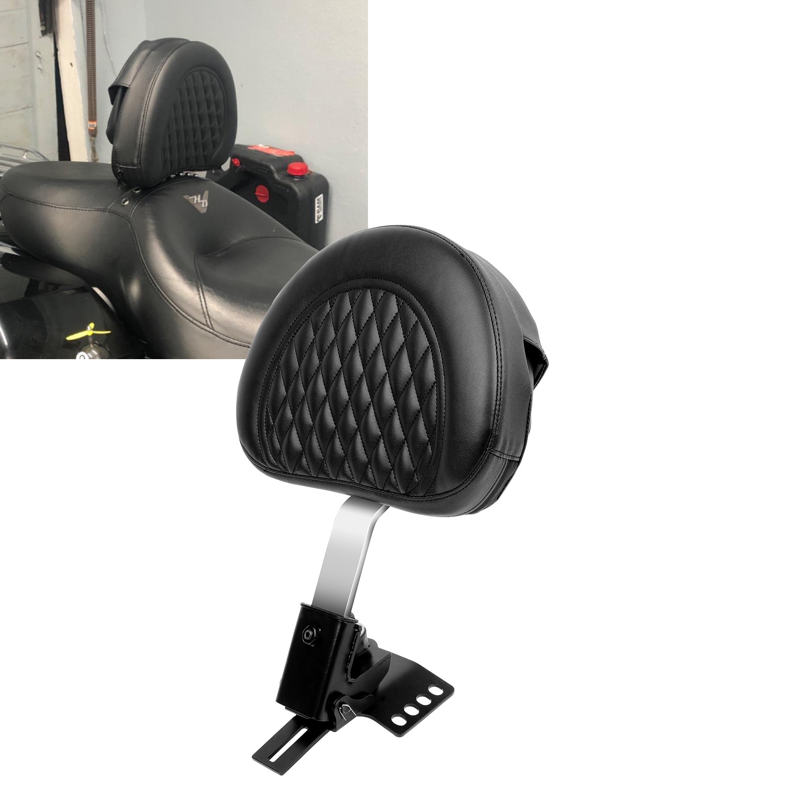 Harley Rider Pad Front Driver Rider Backrest Pad For Harley Touring Street Road Glide ...