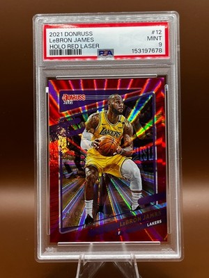 2021 Donruss LeBron James - Holo Red Laser PSA 9 #23/99 Jersey Number JSY#