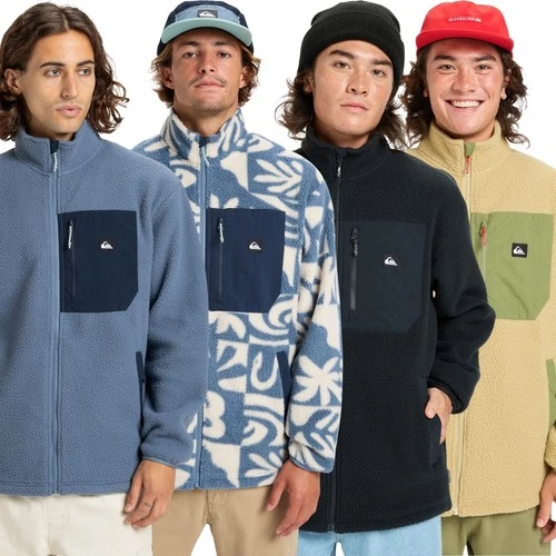 Quiksilver Mens Clean Coast Breathable Full Zip Fleece