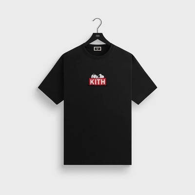Kith for Peanuts Doghouse Classic Logo Tee Black