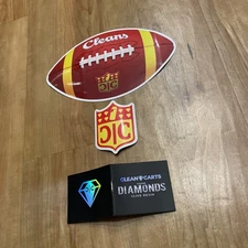 NEW  Clean Carts “Gold edition ”  2 PACK Sticker Bundle! NFL CHAMPION FOOTBALL!