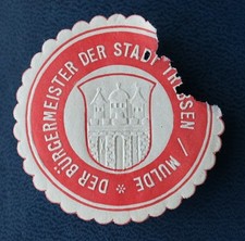DER BURGEMEISTER DER STADT TREBSEN / MULDE - letter seal stamp -#M199