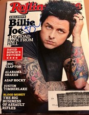 BILLIE JOE ARMSTRONG Signed•2013 ROLLING STONE Magazine•Todd Mueller Autographs
