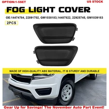 Fog Light Bezel Trim Fog Lamp Cover LH+RH Side For 2015-2020 Chevrolet Colorado