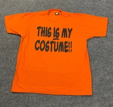 VTG Screen Stars Best T Shirt Mens Large Orange Single Stitch Halloween USA 90s