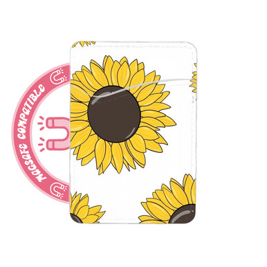 abbyrose Cartoon Sunflowers MagSafe Porte Carte Poche pour iPhone 12 13 14 15 16 - Photo 1 sur 1