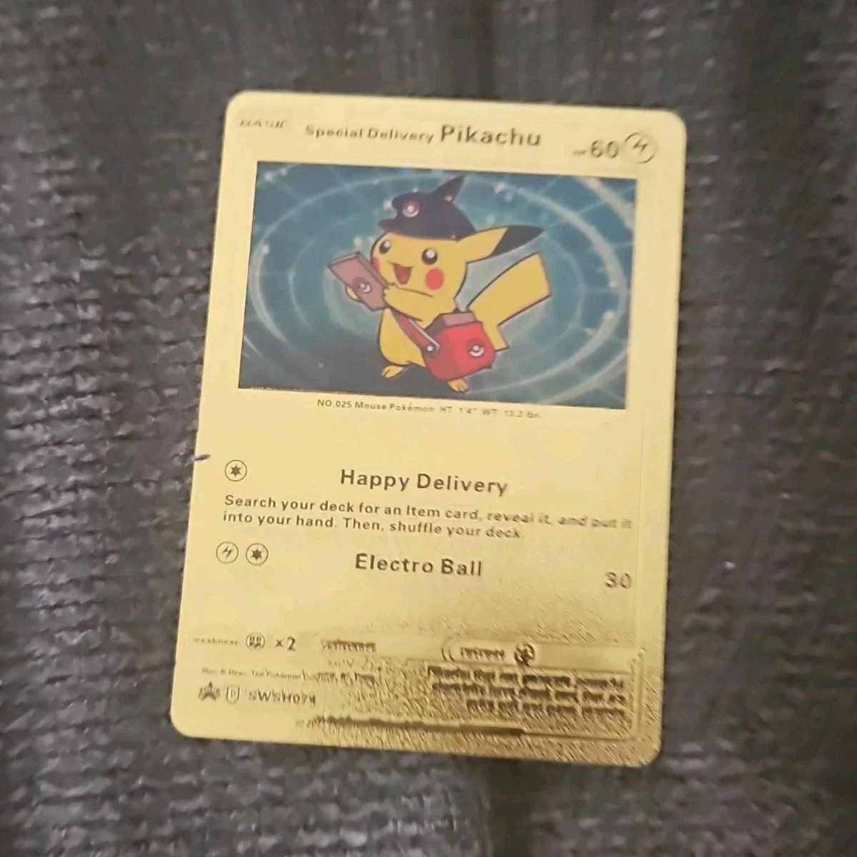 ポケモンカードゲーム Special Delivery Pikachu Special Delivery Pikachu Promo Gold Metal Pokemon Card - Etsy 日本