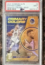 2020-21 Panini Donruss Elite Primary Colors Stephen Curry #8 Gold /10