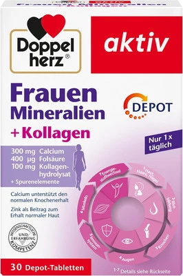Doppelherz Frauen Mineralien + Kollagen 30 Depot Tabletten Gesundheit Beauty