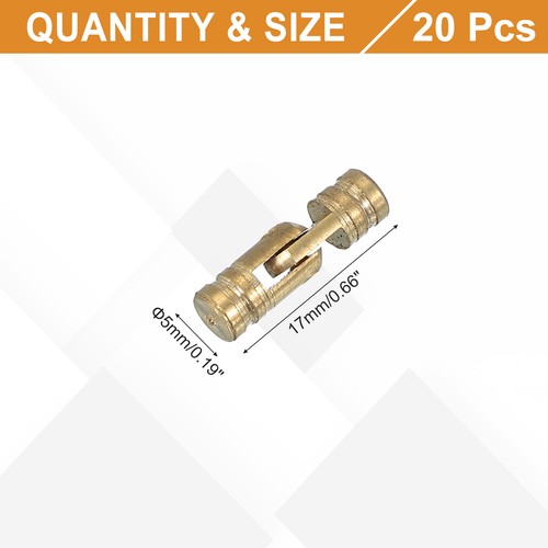 20 Pcs Brass Hidden Cylinder Hinges 5 x 17 mm Invisible Hinge 270 Degree - Imagen 2 de 7