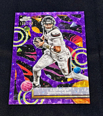 Topps 2025 Cosmic Chrome C.J. Stroud Purple Nebula Refractor /150 Houston Texans