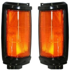 Corner Light For 87-93 Dodge Ram 50 W Black Trim Set Of 2 Left Right W Bulbs