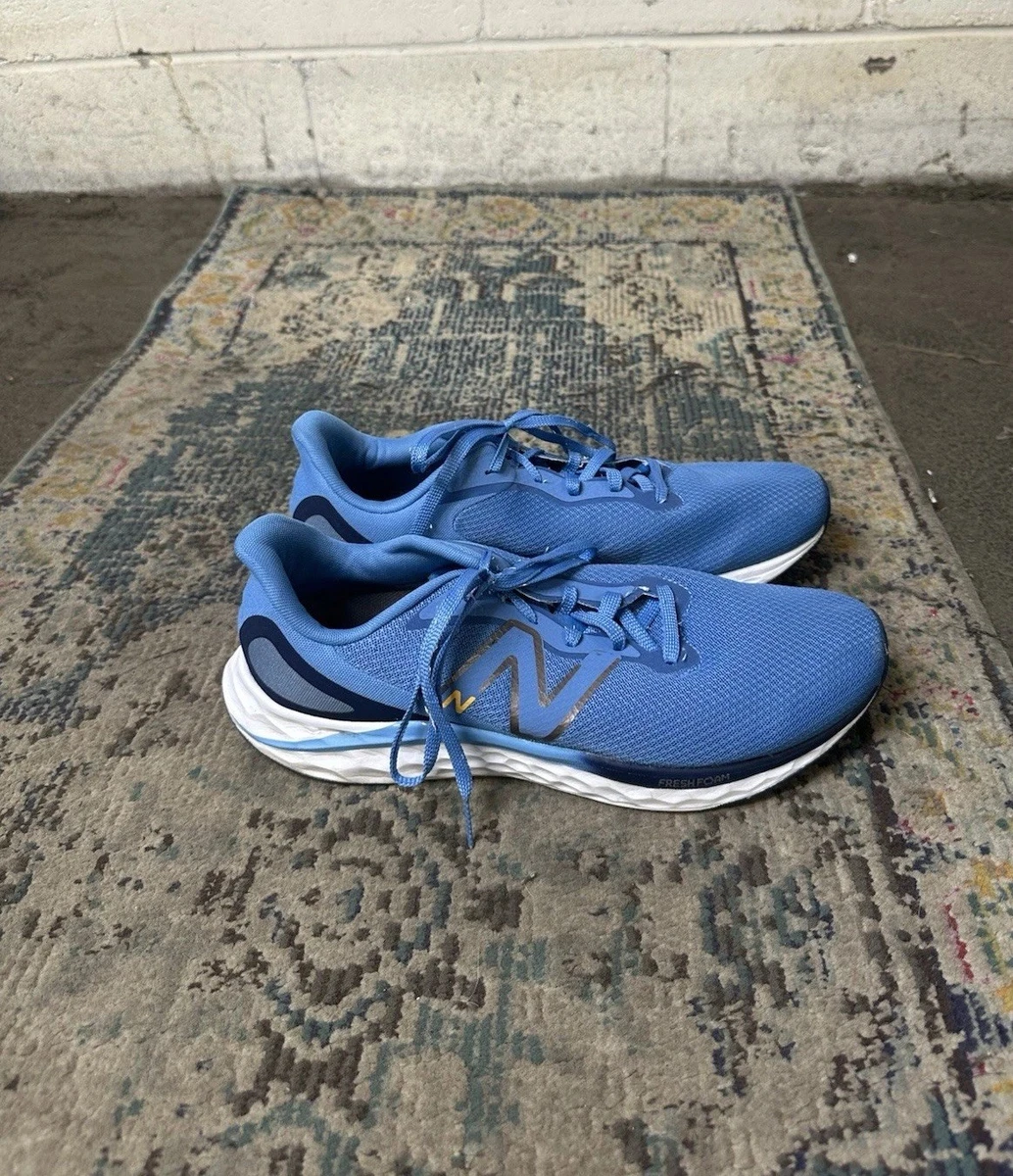New Balance Arishi v4 Fresh Foam Wide Width Size 14 Marine Blue Hot Marigold New Balance Fresh Foam Arishi v4 Blue Hot Marigold for Sale  main image 3