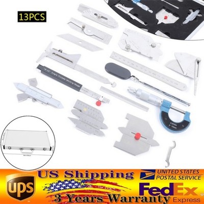 13 Pieces Welding Gauge Tool Kit Inspection Ruler Measuring Welder TOP