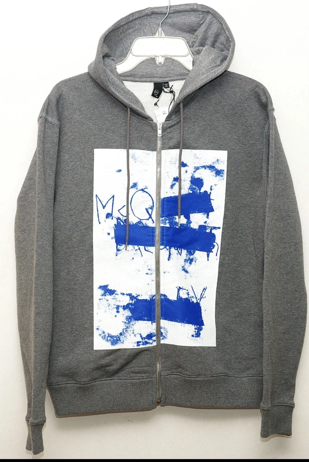 Alexander McQueen — NWT McQ ALEXANDER McQueen LOGO SWEATSHIRT ZIP HOODIE POCKETS GRAY Size S NEW