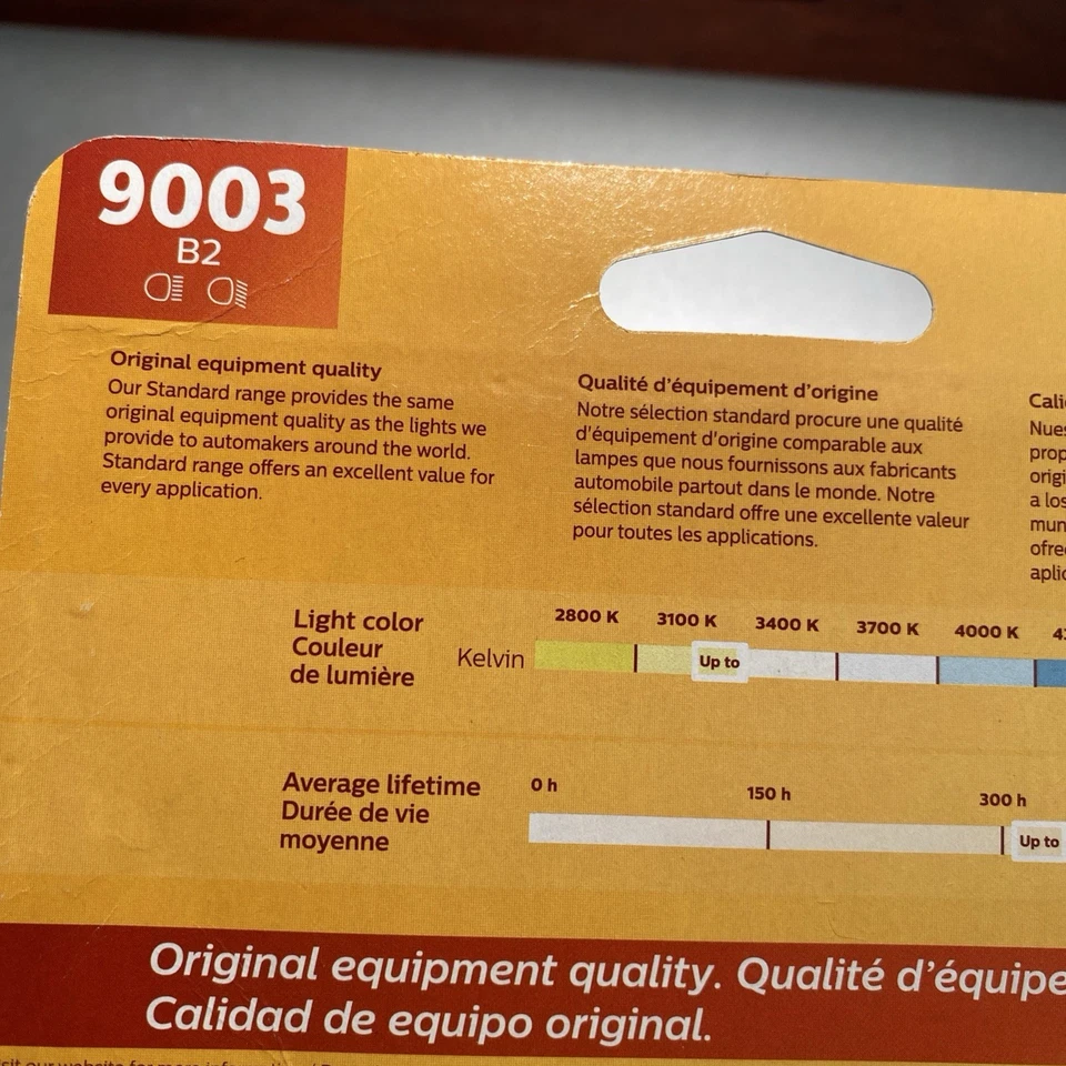 Lâmpada de farol padrão - pacote blister único Philips 9003B1 - Imagem 2 de 3