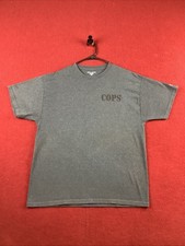COPS TV Show T Shirt Mens XL Champion USA Made Gray Graphic Tee