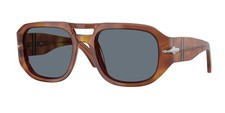PERSOL PO3373S 96 56 Vincent Terra Di Siena Light Blue 53 mm Unisex Sunglasses