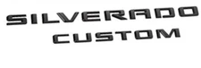 15 Piece GM Silverado Custom Letters Emblems, 3D Decal Badges Gloss Black 