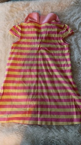 Hanna Anderson 5 Niñas Vestido Rosa Rayas Solero - Imagen 3 de 3