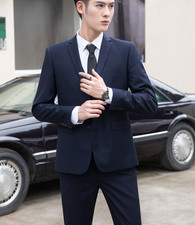 Men 2 Piece Slim Fit Suit Set Blazer and Pants Outfit Sets Wedding Business Suit