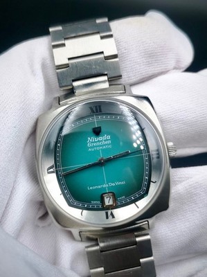 Vintage and Rare NIVADA Grenchen Automatic Leonardo Da Vinci