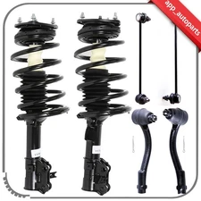 Front Struts Sway Bar Outer Tie rods Suspension For 2006-2011 Hyundai Accent FWD