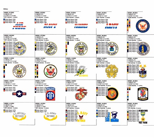 Military Army Marines Embroidery Designs Disk for Husqvarna Viking Designer 1 - 第 11/12 張圖片
