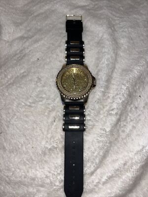 Techno Pave 6443 Men's Watch Hip Hop Black/Gold