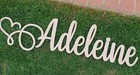 Personalized Custom MDF Wooden Name Plaque Sign Baby Choose your Font