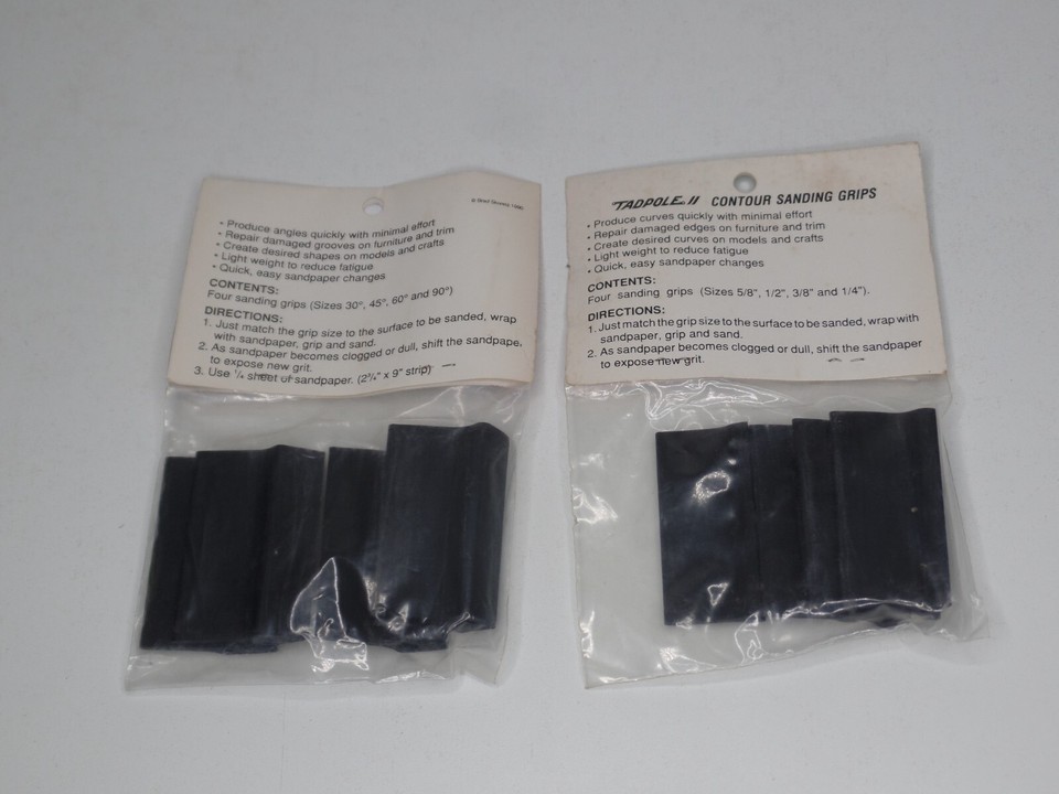 Tadpole Contour Sanding Grips II, III, IV, VII Hand Round Conc Flat 15