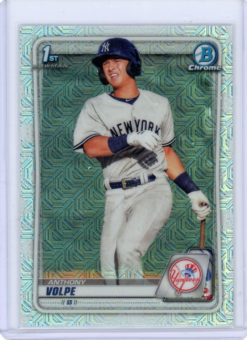 2020 Bowman Chrome Anthony Volpe 1st Mojo Refractor Mega Box BCP-139 a
