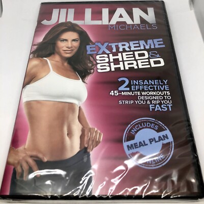 jillian michaels extreme shed & shred dvd two 45 minute