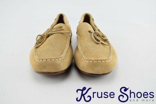 Lands' End Women's Joanne Classic "Tan" Suede Driving Mocs Size 11B - Picture 3 of 11