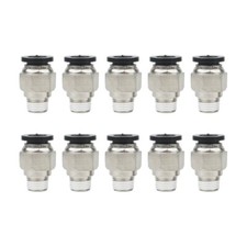 10 pcs Pneumatic Connector 1/4" Tube x 1/8" NPT Male Push to Connect Fitting