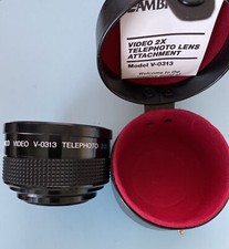 AMBICO Video V-0313 Telephoto 2 X HI-Resolution Lens with Case and Manual