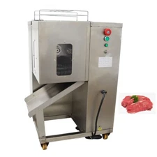 Medium Floor Style Shredded Meat Cutting Machine 6mm Double Stainless Knife 110V